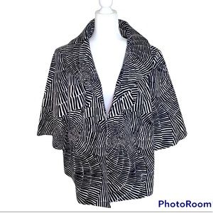 Chaus fashion blazer over sized size 22W cotton blend graphic print